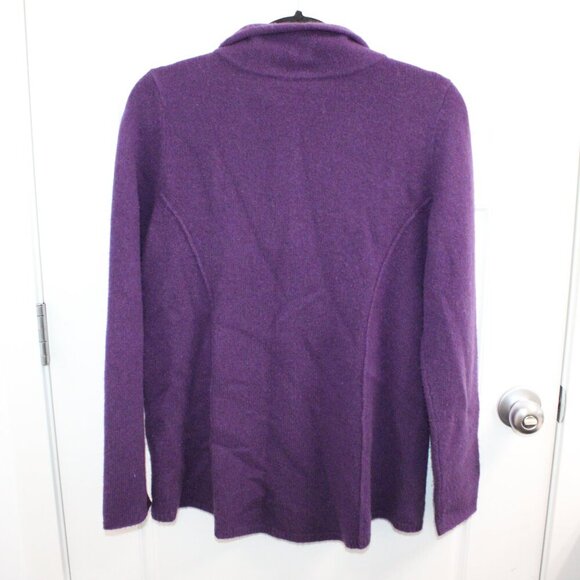 Eileen Fisher Lamb Wool Cashmere Blend Button Down Collared Shacket Size Small - Picture 3 of 3